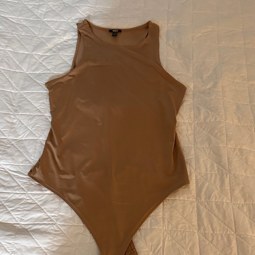 Express Brown Sleeveless Bodysuit